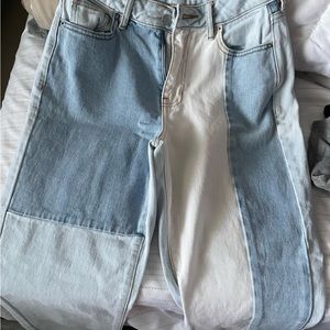 pacsun patched jeans